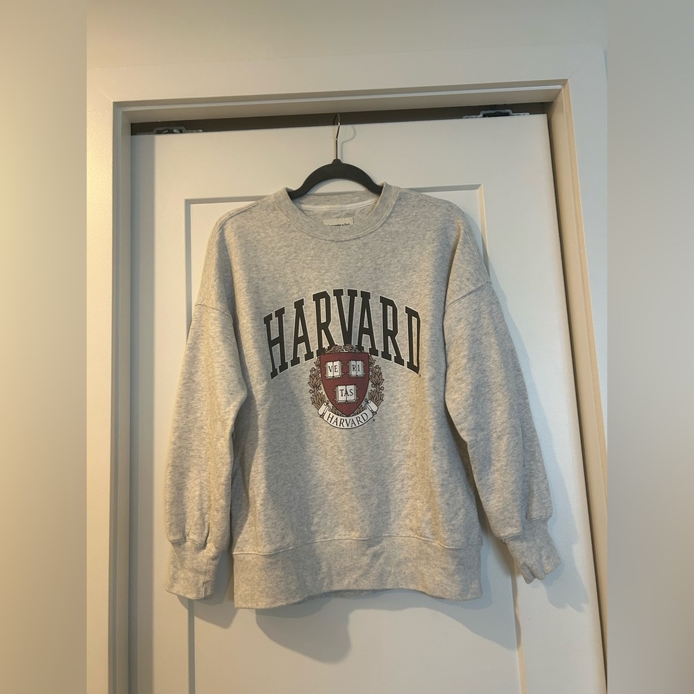 Abercrombie & Fitch Harvard Gray Sweater